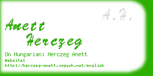 anett herczeg business card